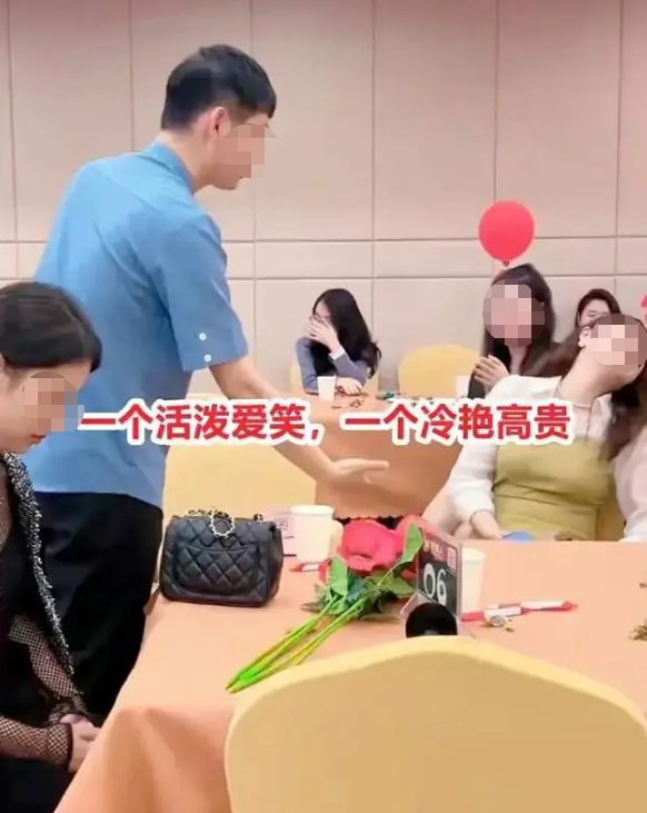 广东相亲会微胖女孩被牵手高瘦型美女无人搭理网友：很明智(图3)