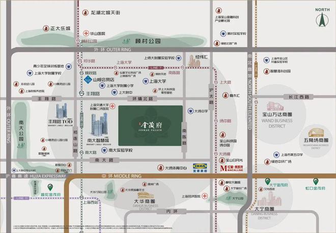 必赢中环金茂府(宝山中环金茂府)网站2024楼盘最新周边商业配套(图15)