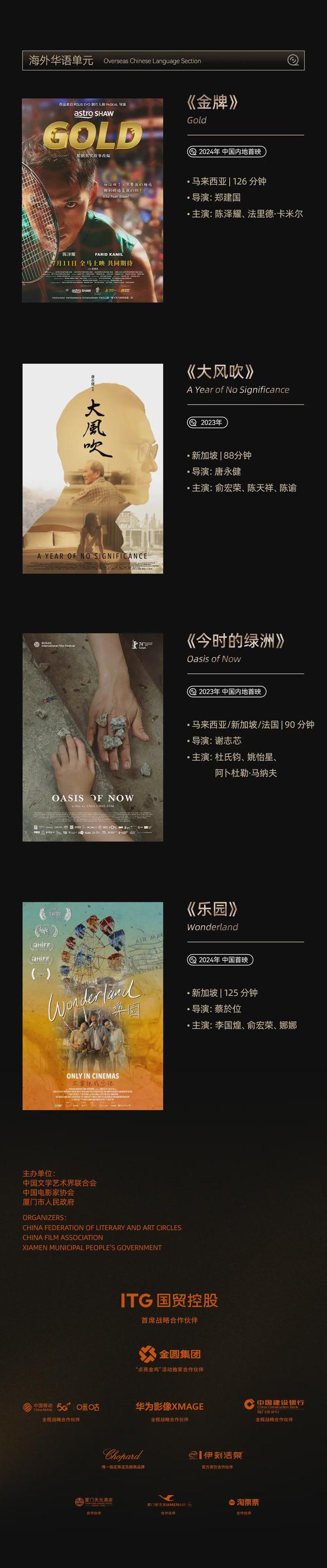 金鸡华语影展丨港澳台与海外华语片单揭晓华筵同席(图2)