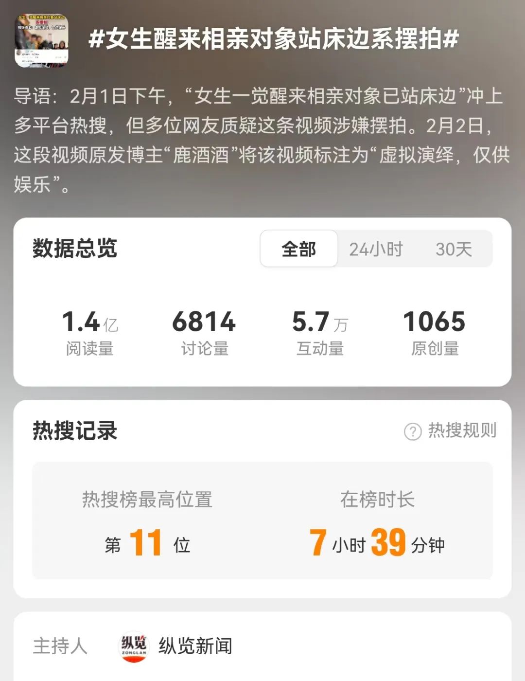 必赢“一觉醒来相亲对象站床边”？假的！确认系摆拍(图4)