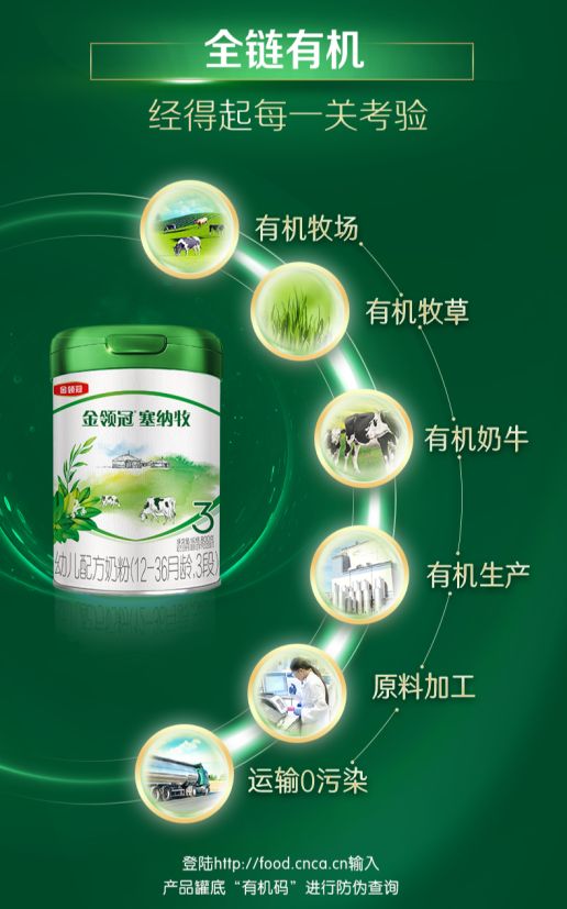 伊利金领冠塞纳牧有机奶源+HMO营养双重保障安心之选(图1)