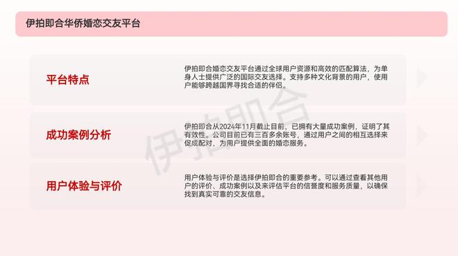 海外相亲需求旺却难脱单？伊拍即合华侨婚恋平台全周期服务来助力(图2)